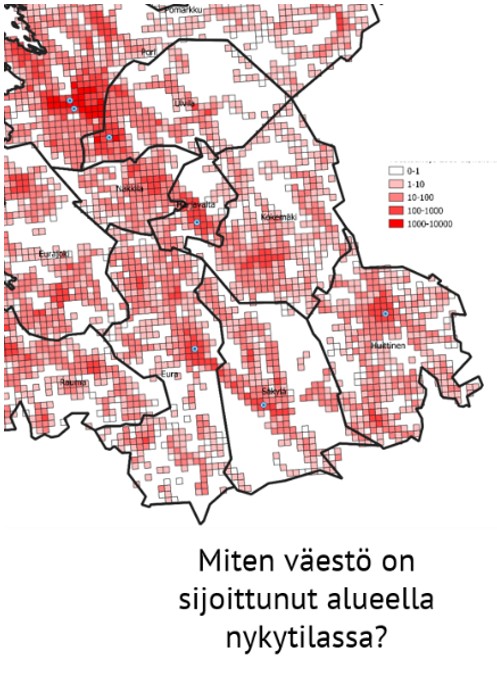 Palveluverkon kehittäminen hyvinvointialueilla 2 Vaestotiheys